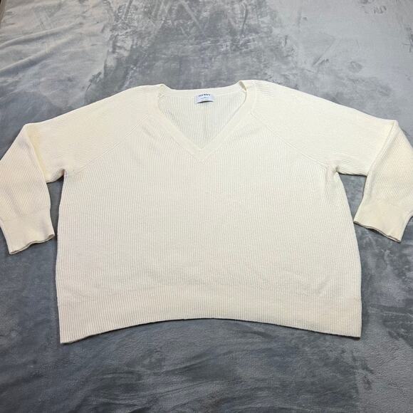 Old Navy SoSoft Loose V-Neck Sweater Size XXL Ribbed Knit Casual Layers Cozy - Picture 2 of 8